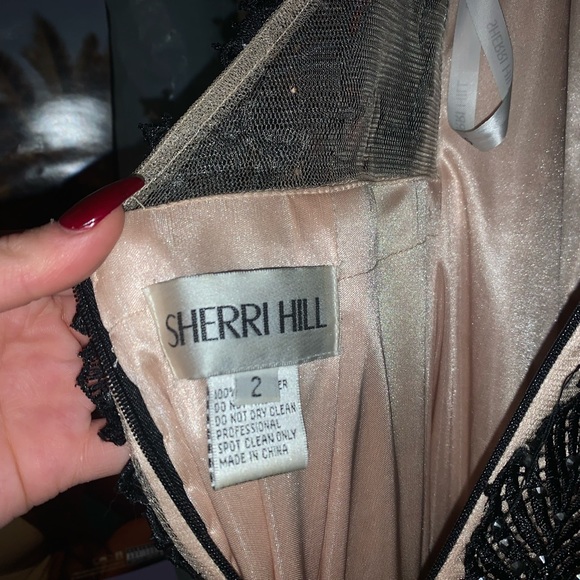 Mermaid style dress, Sherri Hill original x black beige - Picture 5 of 5